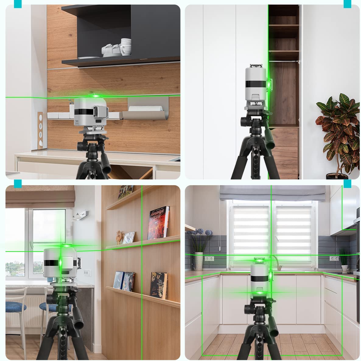 Laser Level 16 Lines 4D Green - Лазерный нивелир DS04CG самовыравнивающийся, 16 суперлегких