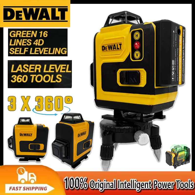 Laser Level 16 Lines 4D Green - Лазерный уровень Dewalt 360° зеленый, 16