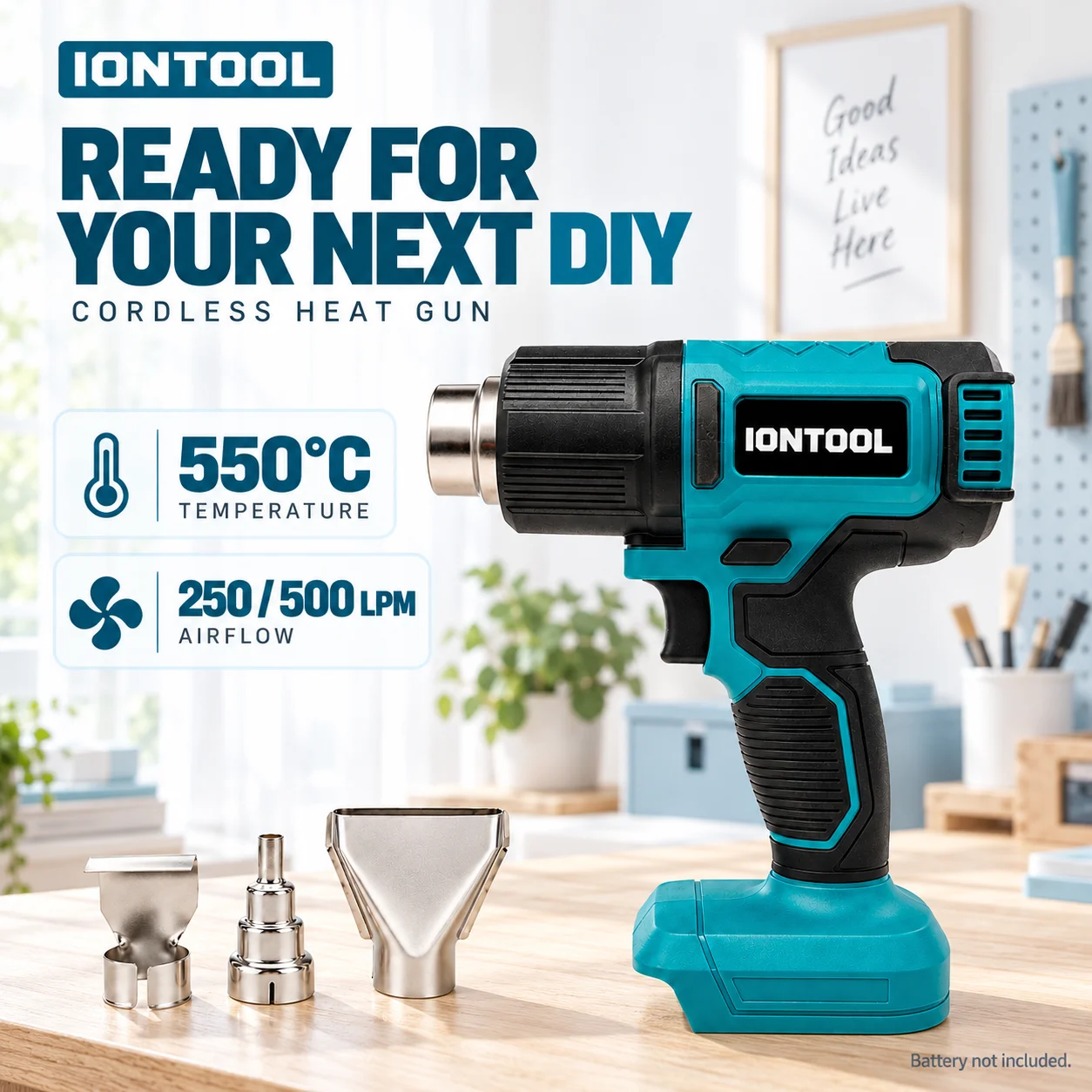 IONTOOL Прочный беспроводной т – обзор и цена Cordless Heat Gun For Shrink Tubing