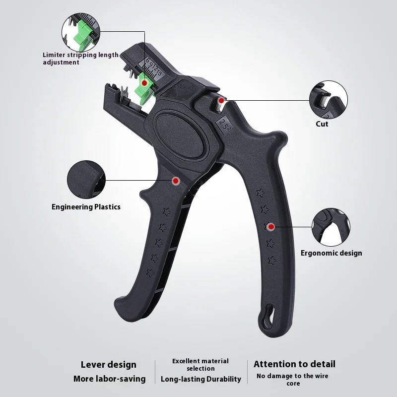 Автоматический инструмент для  – обзор и цена Automatic Wire Stripper Cutter