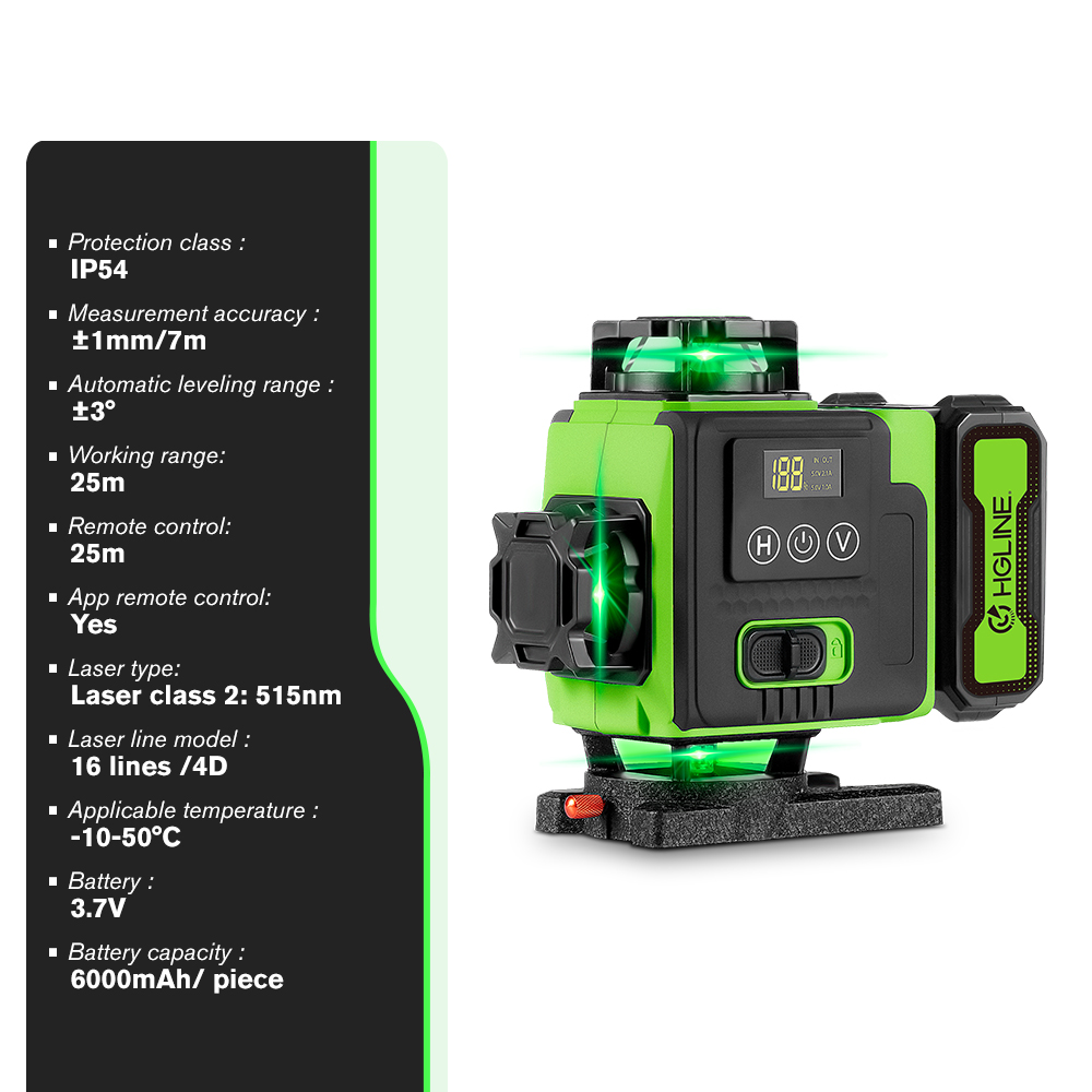 4D 16-линейный лазерный уровен – обзор и цена Laser Level 16 Lines 4D Green