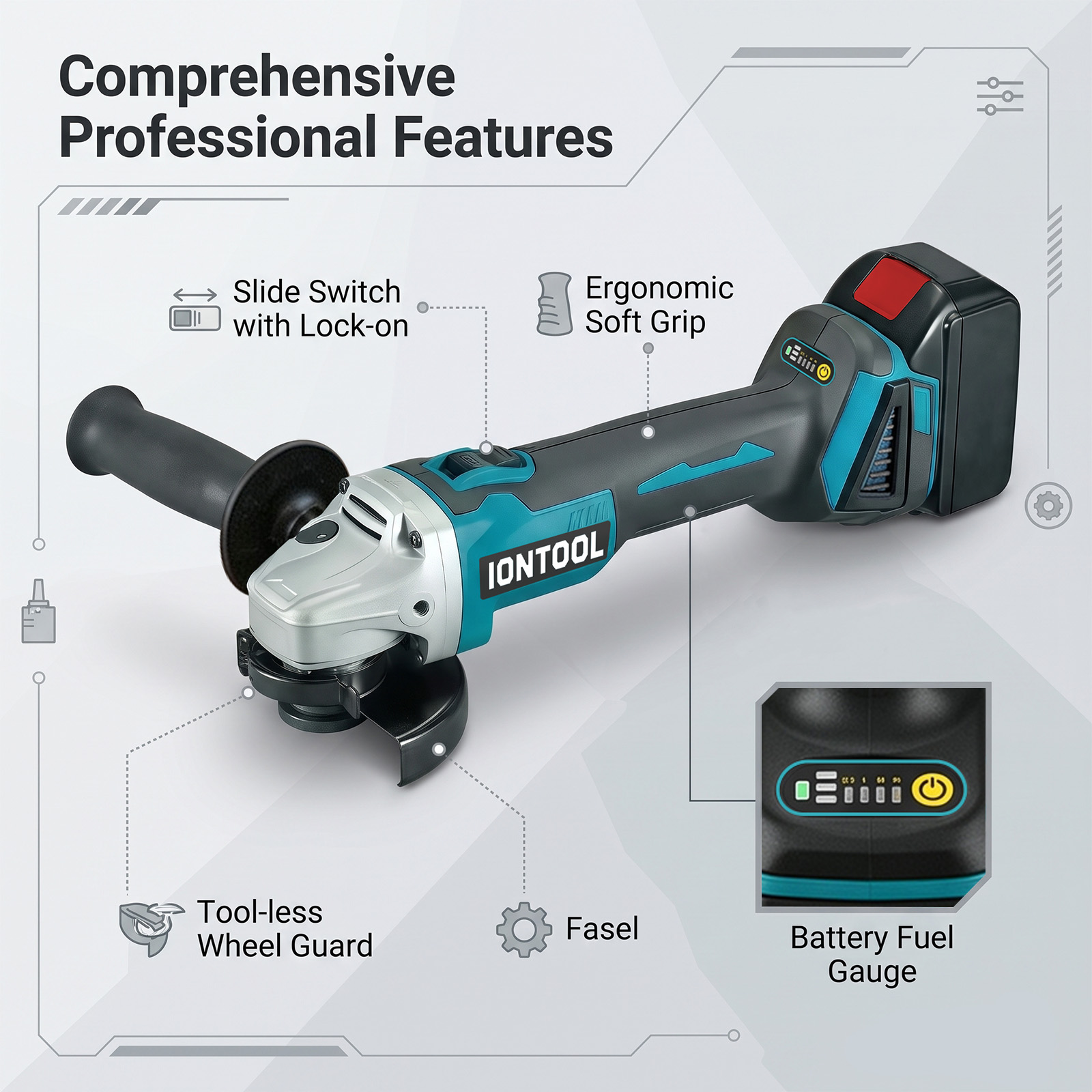 Бесщеточная угловая шлифмашина – обзор и цена Brushless Angle Grinder Battery Powered