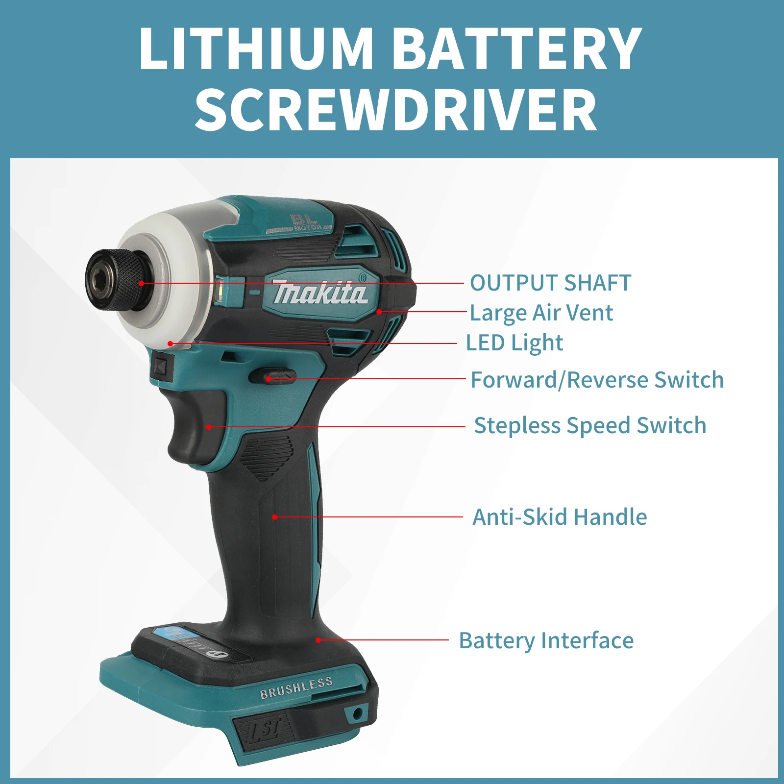 Бесщеточная электрическая удар – обзор и цена Brushless Cordless Electric Drill 18V